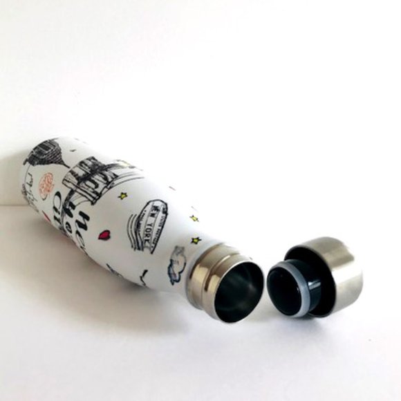 New York Collectible Souvenir Gift Stainless Thermal Water Cup Bottle - White - Picture 5 of 6